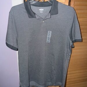 Old Navy Gray Polo Shirt Built in Flex Brand New